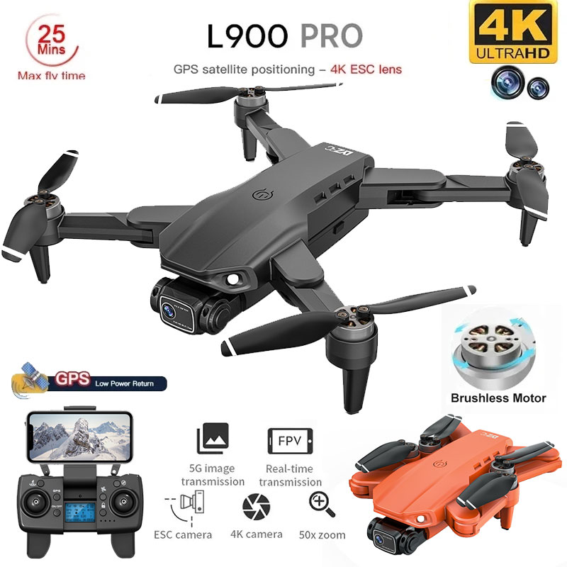 Drone Gimbal Brushless - L900 pro gps drone 4k profissional