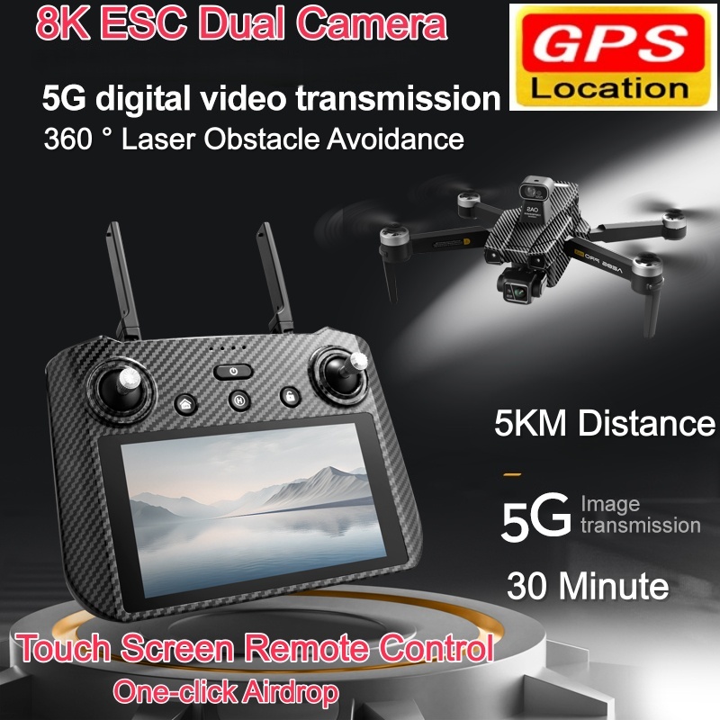 Drone Gimbal 3 Axis - Drone Brushless 8K ESC com Câmera