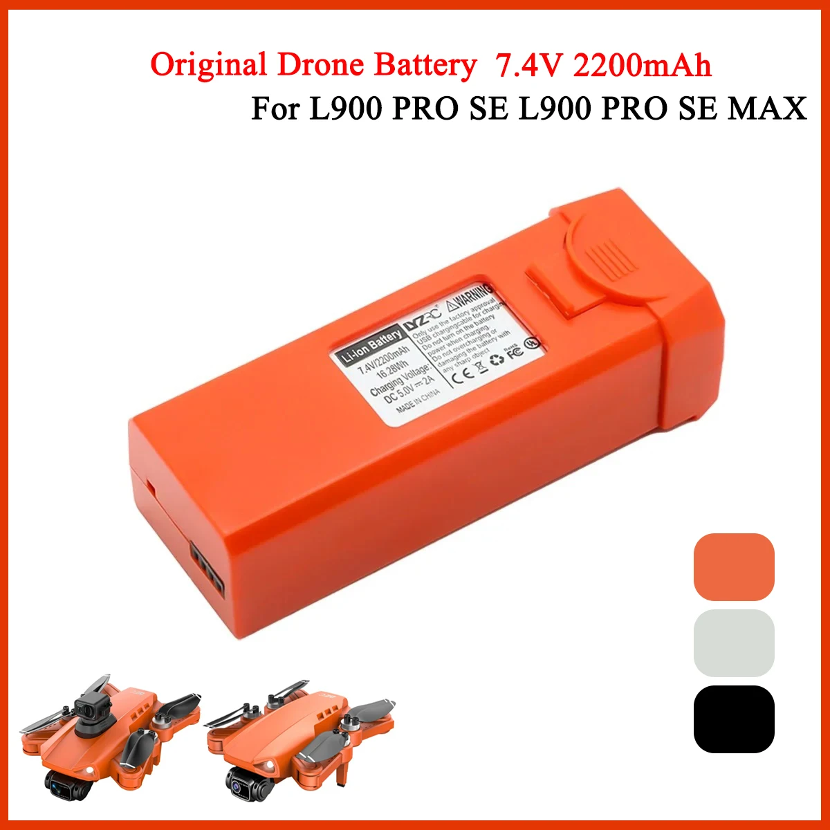 Drone Gimbal 2 Axis - Bateria L900 PRO SE Max Drone,