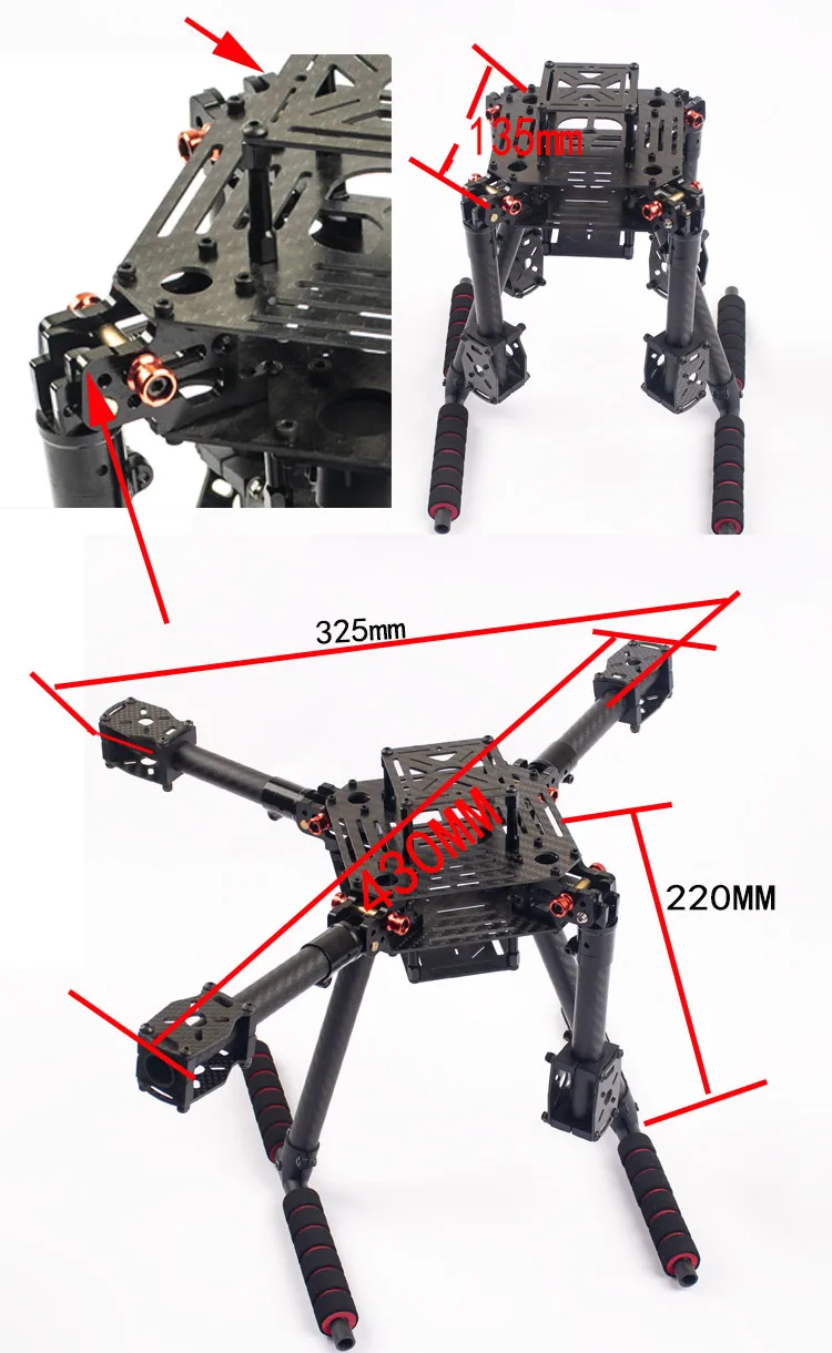 Drone Flyroun LX350 PRO 350mm  - Drone Gimbal For Mirrorless avaliação e preço