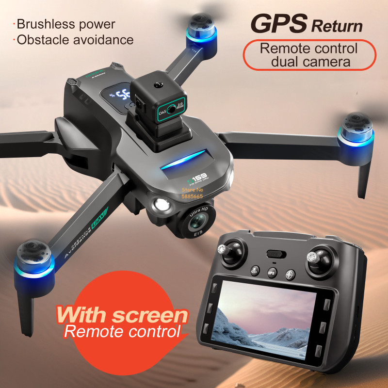 8k câmera dupla 5g wifi fpv co - Drone Gimbal Brushless avaliação e preço