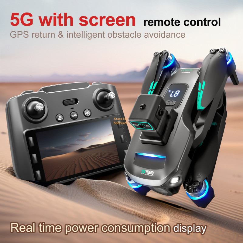 8k câmera dupla 5g wifi fpv co - Drone Gimbal Brushless avaliação e preço
