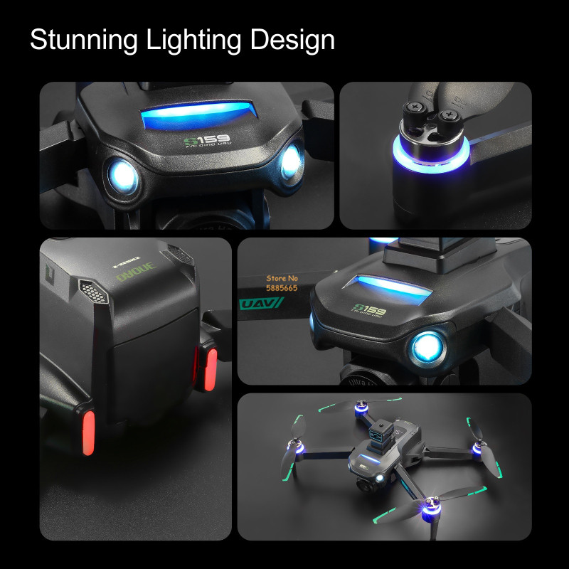 8k câmera dupla 5g wifi fpv co - Drone Gimbal Brushless avaliação e preço