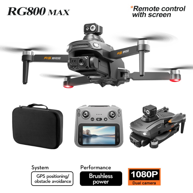Novo drone rg800 max 1080p câm - Drone Gimbal 2 Axis avaliação e preço