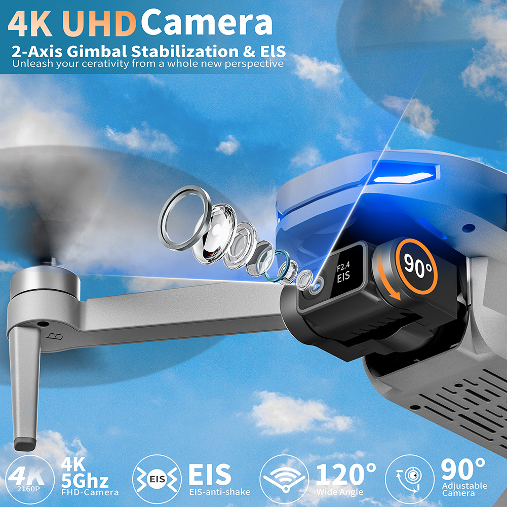 Drone GPS com Câmera para Adul - Drone Gimbal 2 Axis avaliação e preço