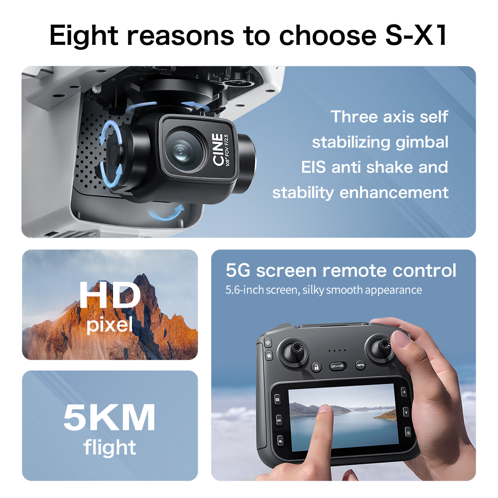 Drone GPS Lenovo S-X1 MAX com  - Drone Gimbal 3 Axis avaliação e preço