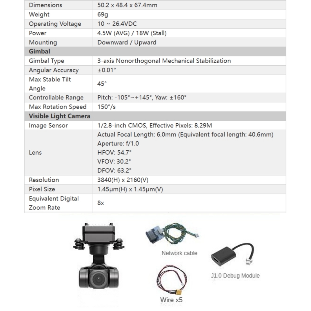 NCZOBOE Suporta Rede/UART/S.BU - Drone Gimbal 3 Axis avaliação e preço